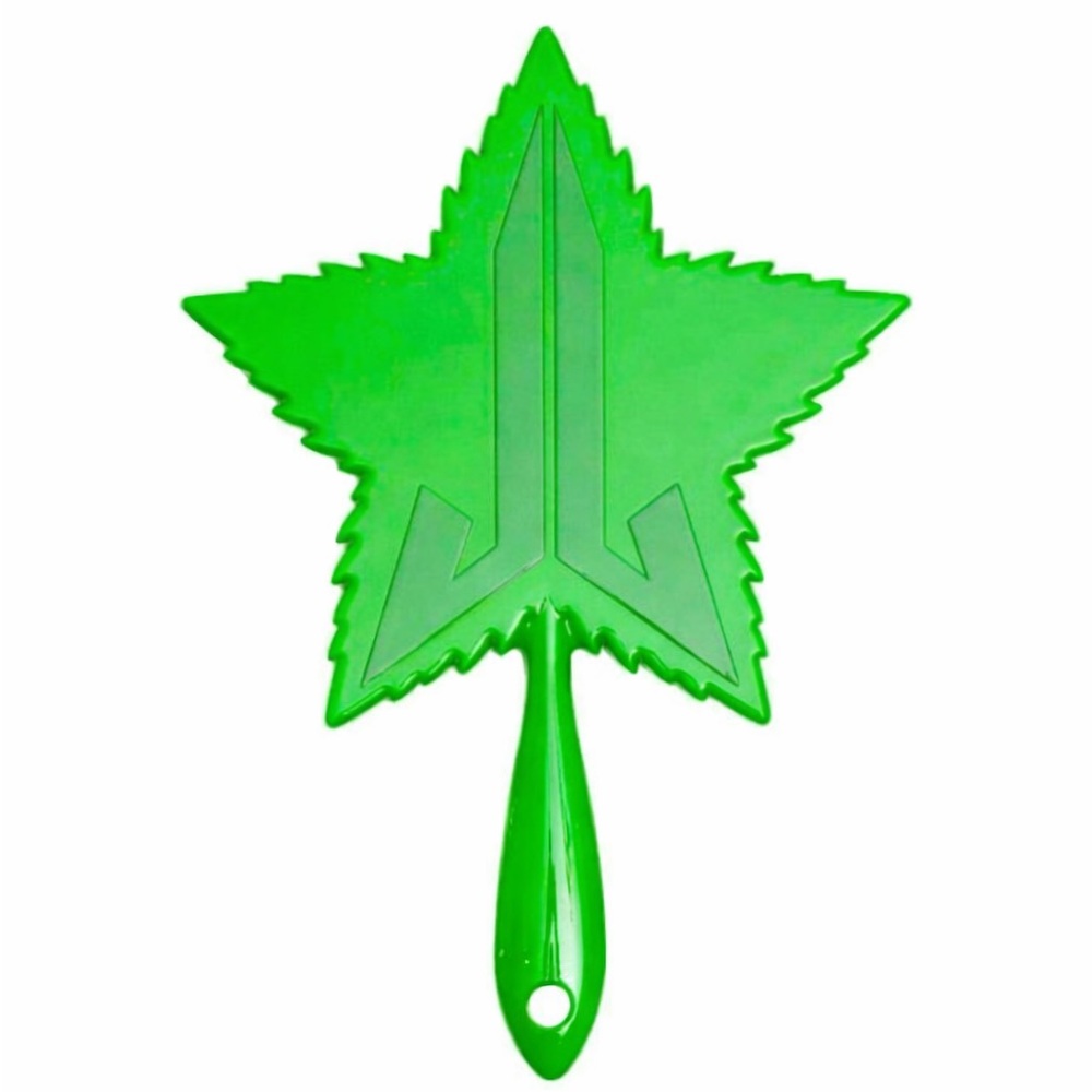 Jeffree Star 420 Green Cannabis Leaf Hand Mirror Limited Edition NIB